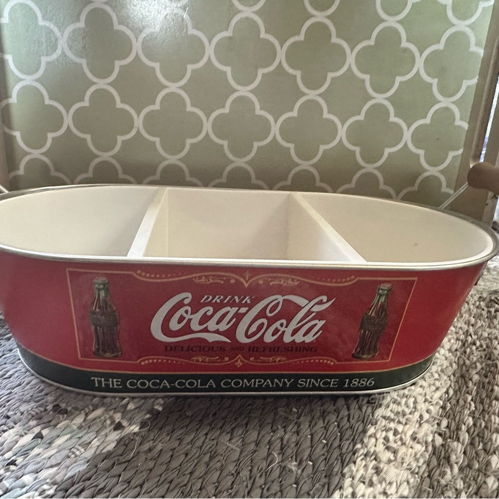 Coca-Cola Red Metal Organizer